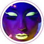 Neon glow makeup service